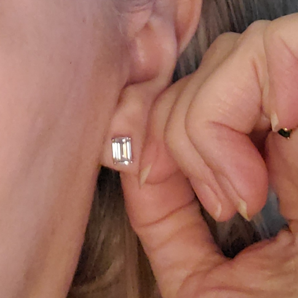 All 3 prs of 925 SS. Swarovski crystal stones